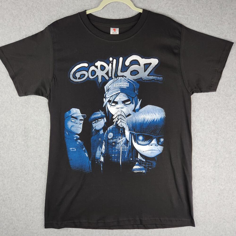 Gorillaz Shirt Mens Large Black Nene Sport Mexican Big Print Tee Double Sided